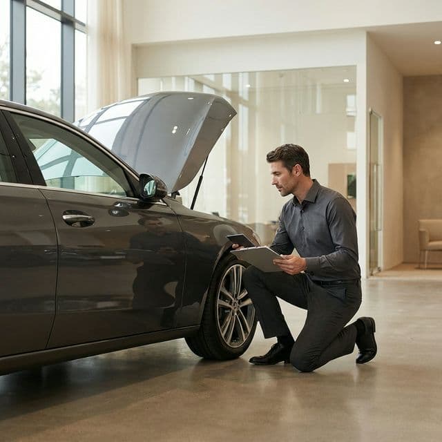 Professional car inspection at VEXON